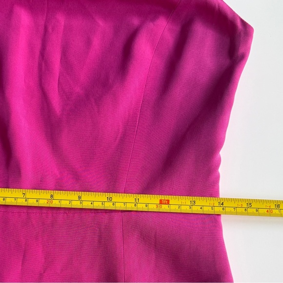 Tibi New York 100% Silk Pink Mini Dress Sz 4 Open Back Cocktail Party Barbie - Picture 4 of 11